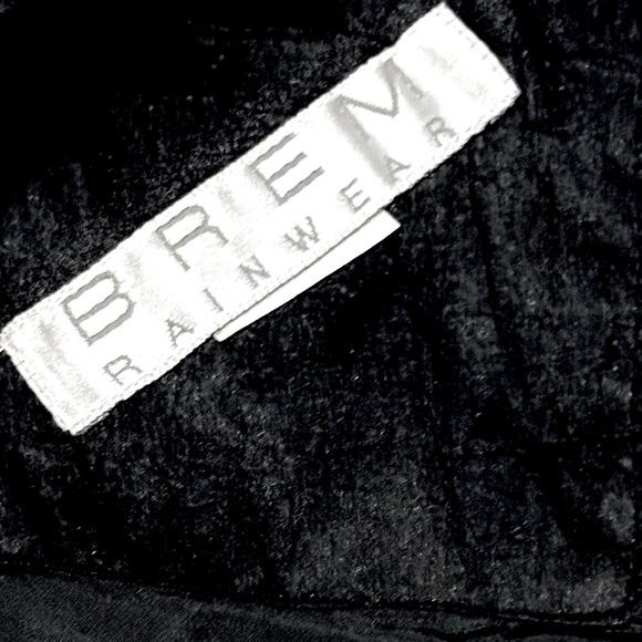 🧥🖤 BREM RAINWEAR Vintage Black Maxi Trench Coat | 3X‎ Belted Double-Breasted - Picture 2 of 6